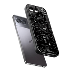 minimalistic black aesthetic collage back phone cover | glass case for oneplus nord 4