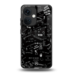 minimalistic black aesthetic collage back phone cover | glass case for oneplus nord ce 3