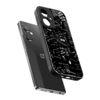 minimalistic black aesthetic collage back phone cover | glass case for oneplus nord ce 3