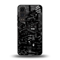 minimalistic black aesthetic collage back phone cover | glass case for oneplus nord ce 4 lite