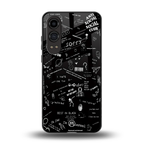 minimalistic black aesthetic collage back phone cover | glass case for oneplus nord ce 4 lite