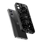 minimalistic black aesthetic collage back phone cover | glass case for oneplus nord ce 4 lite