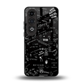 minimalistic black aesthetic collage back phone cover | glass case for oneplus nord ce 4