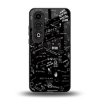 minimalistic black aesthetic collage back phone cover | glass case for oneplus nord ce 4