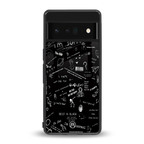 minimalistic black aesthetic collage back phone cover | glass case for google pixel 6 pro