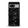 minimalistic black aesthetic collage back phone cover | glass case for Google Pixel 8