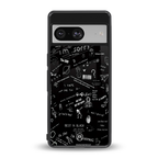 minimalistic black aesthetic collage back phone cover | glass case for Google Pixel 8