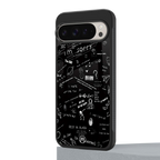 minimalistic black aesthetic collage back phone cover | glass case for google pixel 9 pro