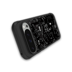 minimalistic black aesthetic collage back phone cover | glass case for google pixel 9 pro