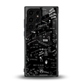 minimalistic black aesthetic collage back phone cover | glass case for samsung galaxy s23 ultra