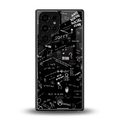 minimalistic black aesthetic collage back phone cover | glass case for samsung galaxy s25 ultra