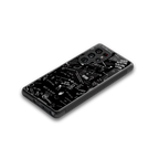 minimalistic black aesthetic collage back phone cover | glass case for samsung galaxy s25 ultra