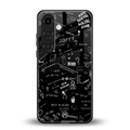 minimalistic black aesthetic collage back phone cover | glass case for samsung galaxy s24 plus