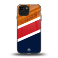 minimalistic wooden pattern back phone cover | glass case for iphone 13 mini
