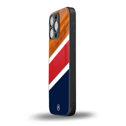 minimalistic wooden pattern back phone cover | glass case for iphone 13 pro max