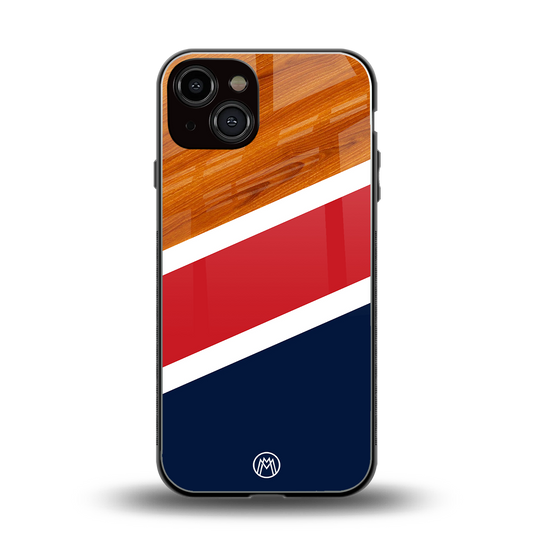 minimalistic wooden pattern back phone cover | glass case for iphone 13