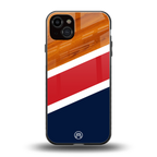 minimalistic wooden pattern back phone cover | glass case for iphone 15 plus