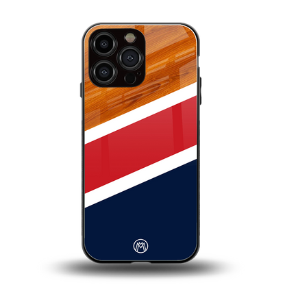 minimalistic wooden pattern back phone cover | glass case for iphone 14 pro max