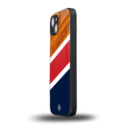 minimalistic wooden pattern back phone cover | glass case for iphone 15