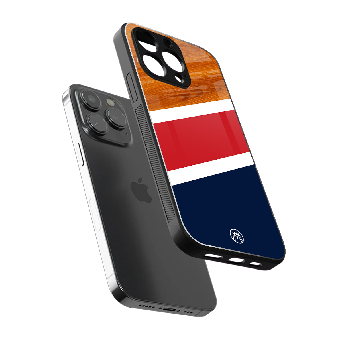 minimalistic wooden pattern back phone cover | glass case for iphone 16 pro max