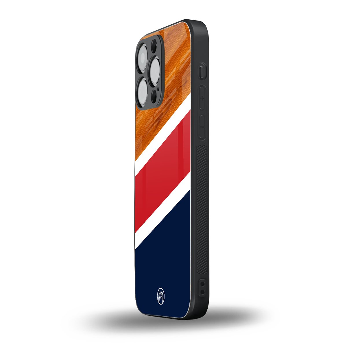 minimalistic wooden pattern back phone cover | glass case for iphone 16 pro max