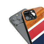 minimalistic wooden pattern back phone cover | glass case for iphone 13 pro