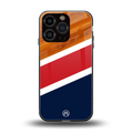 minimalistic wooden pattern back phone cover | glass case for iphone 16 pro