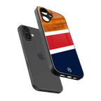 minimalistic wooden pattern back phone cover | glass case for iphone 16