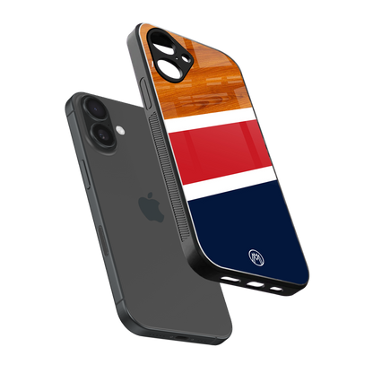 minimalistic wooden pattern back phone cover | glass case for iphone 16