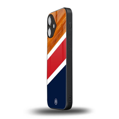 minimalistic wooden pattern back phone cover | glass case for iphone 16