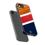minimalistic wooden pattern back phone cover | glass case for iphone 16e