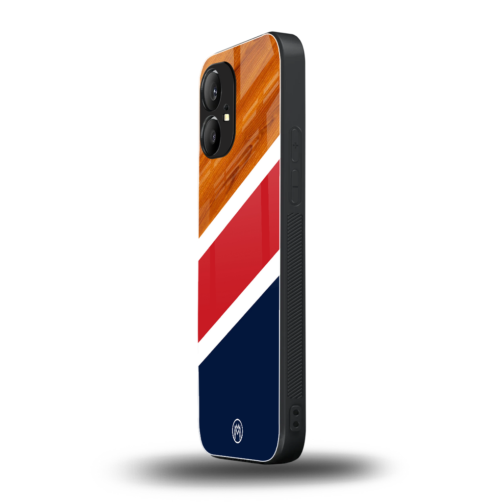 minimalistic wooden pattern back phone cover | glass case for nothing phone 1