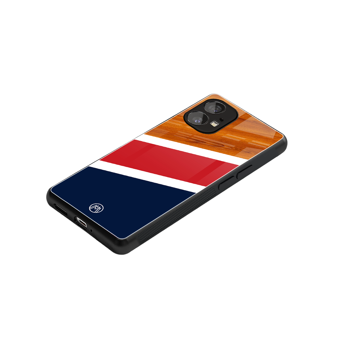 minimalistic wooden pattern back phone cover | glass case for nothing phone 1