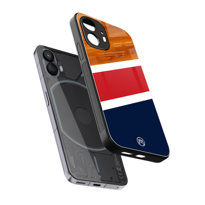 minimalistic wooden pattern back phone cover | glass case for nothing phone 2