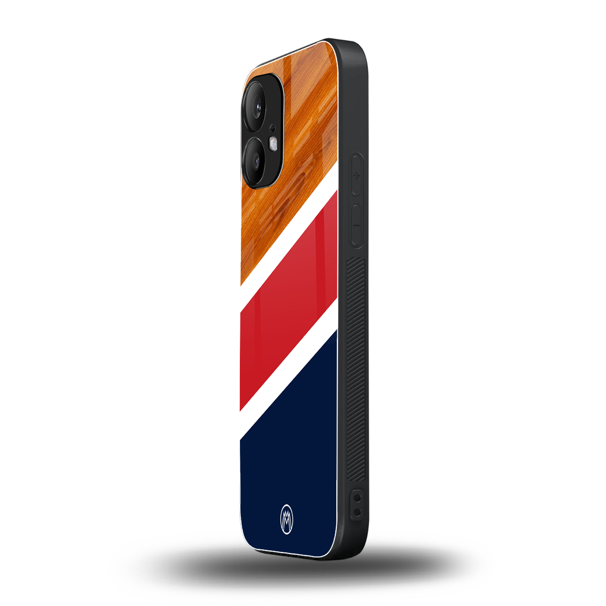 minimalistic wooden pattern back phone cover | glass case for nothing phone 2