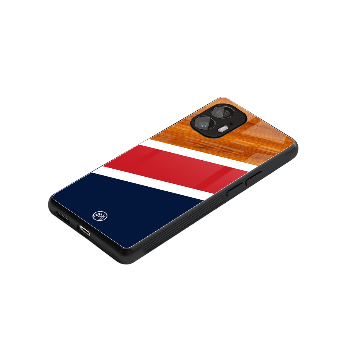 minimalistic wooden pattern back phone cover | glass case for nothing phone 2