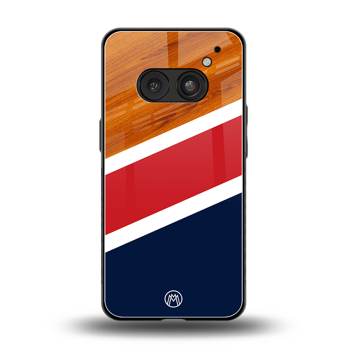 minimalistic wooden pattern back phone cover | glass case for nothing phone 2a