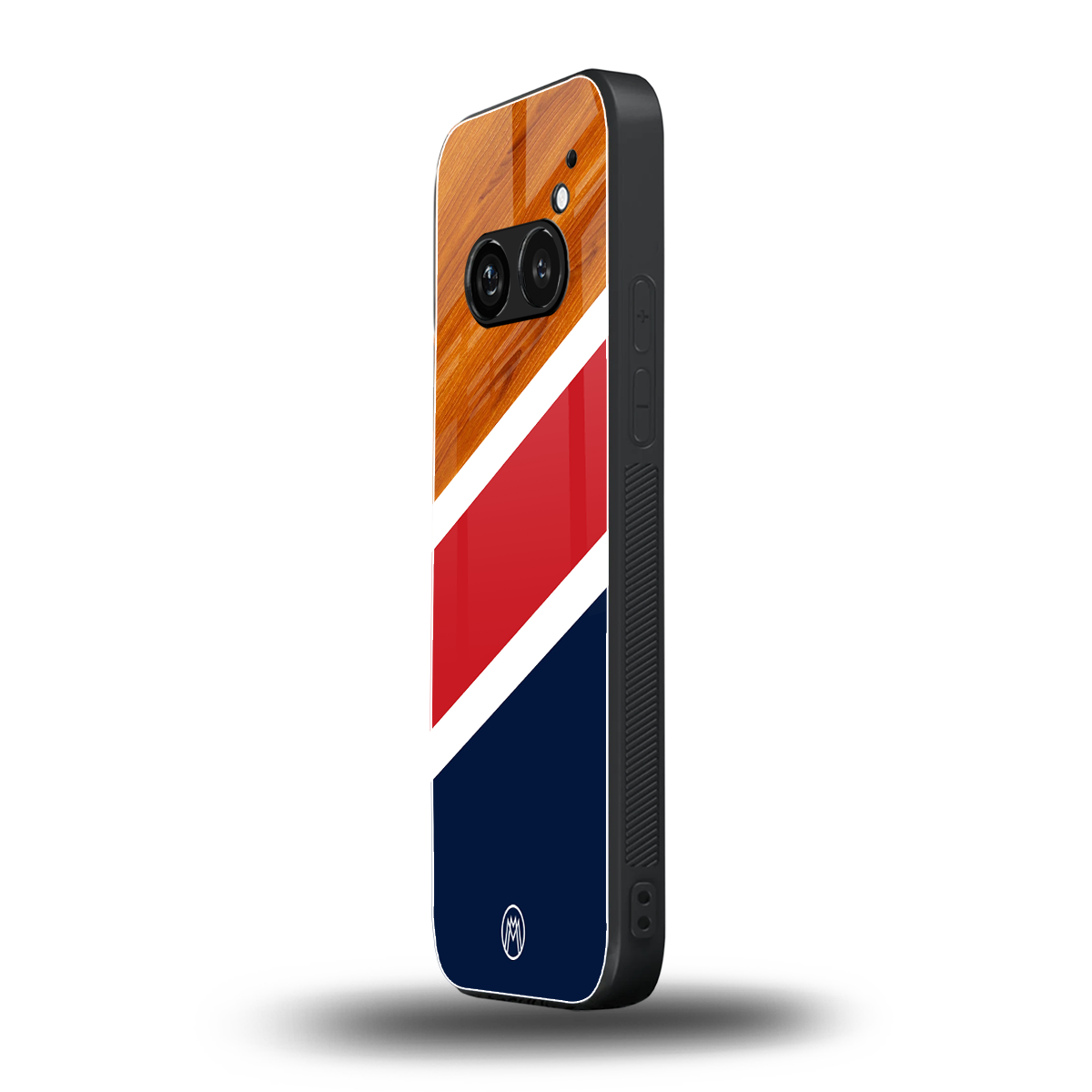 minimalistic wooden pattern back phone cover | glass case for nothing phone 2a