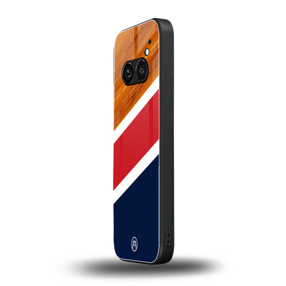 minimalistic wooden pattern back phone cover | glass case for nothing phone 2a