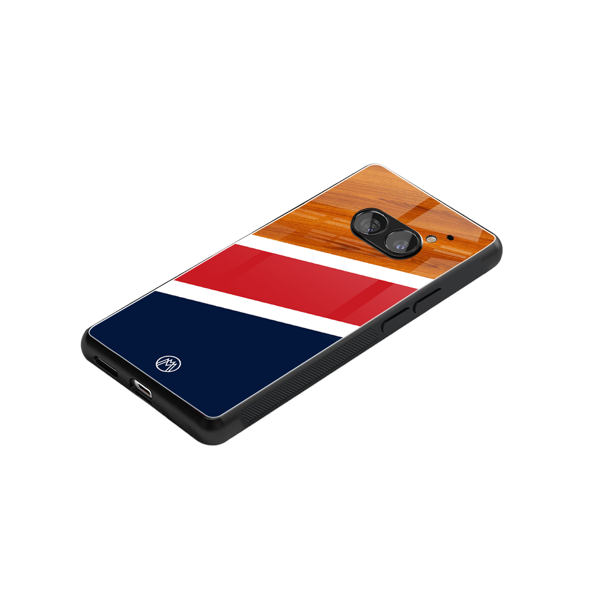 minimalistic wooden pattern back phone cover | glass case for nothing phone 2a