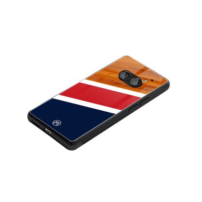 minimalistic wooden pattern back phone cover | glass case for nothing phone 2a