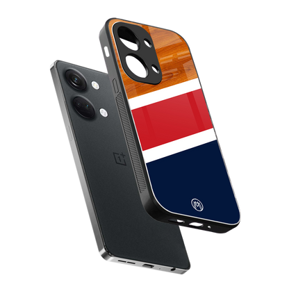 minimalistic wooden pattern back phone cover | glass case for oneplus nord 3