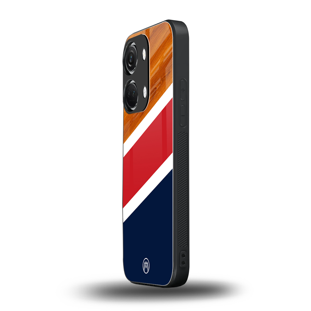 minimalistic wooden pattern back phone cover | glass case for oneplus nord 3