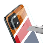 minimalistic wooden pattern back phone cover | glass case for oneplus nord 3