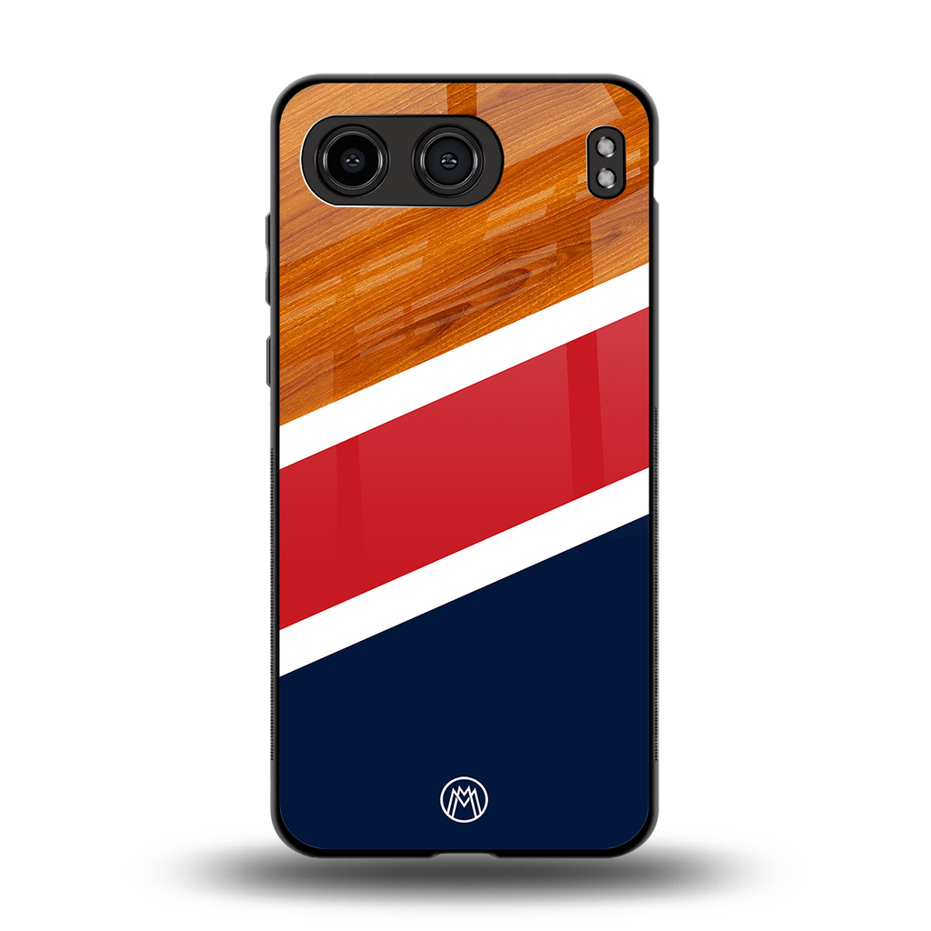 minimalistic wooden pattern back phone cover | glass case for oneplus nord 4