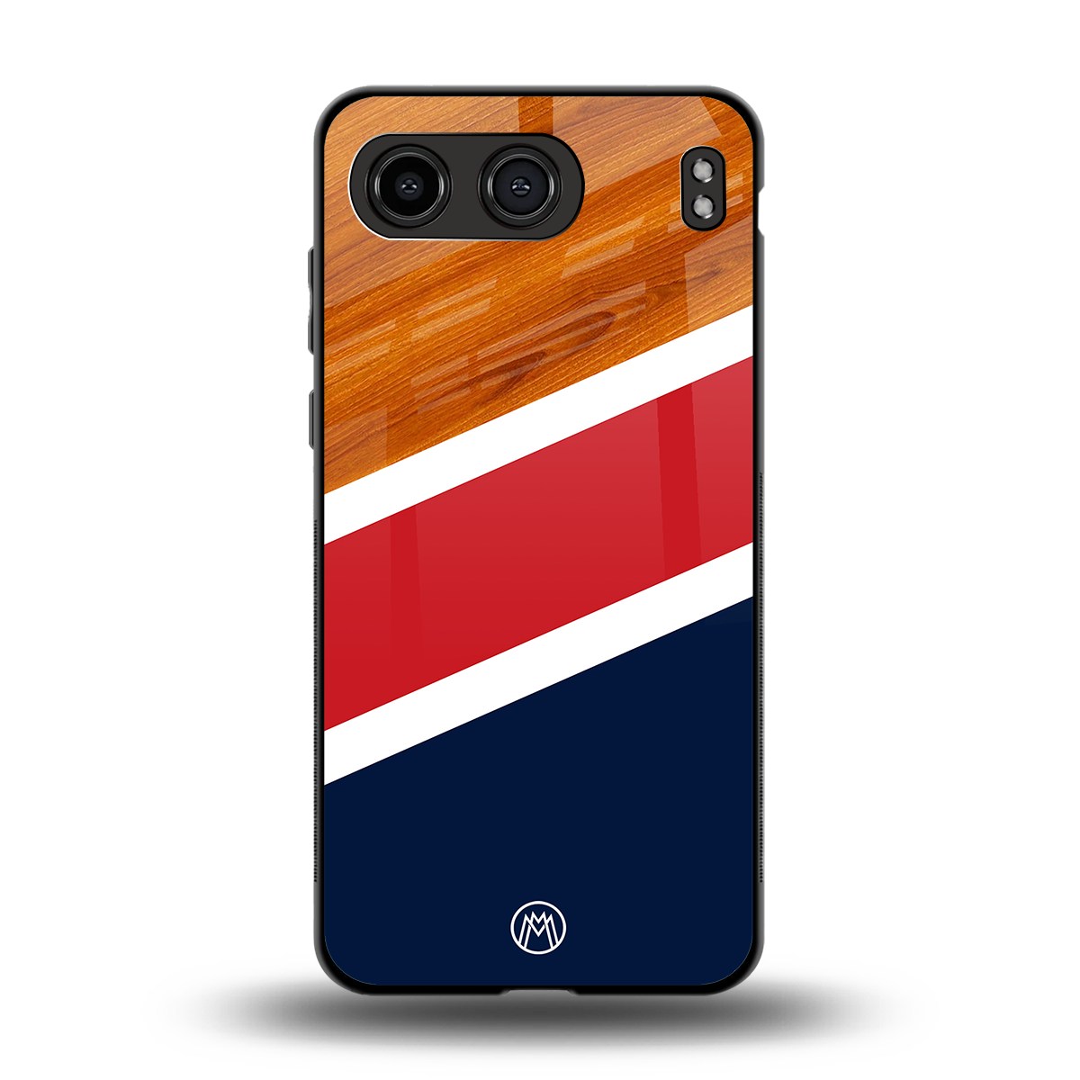 minimalistic wooden pattern back phone cover | glass case for oneplus nord 4