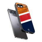 minimalistic wooden pattern back phone cover | glass case for oneplus nord 4
