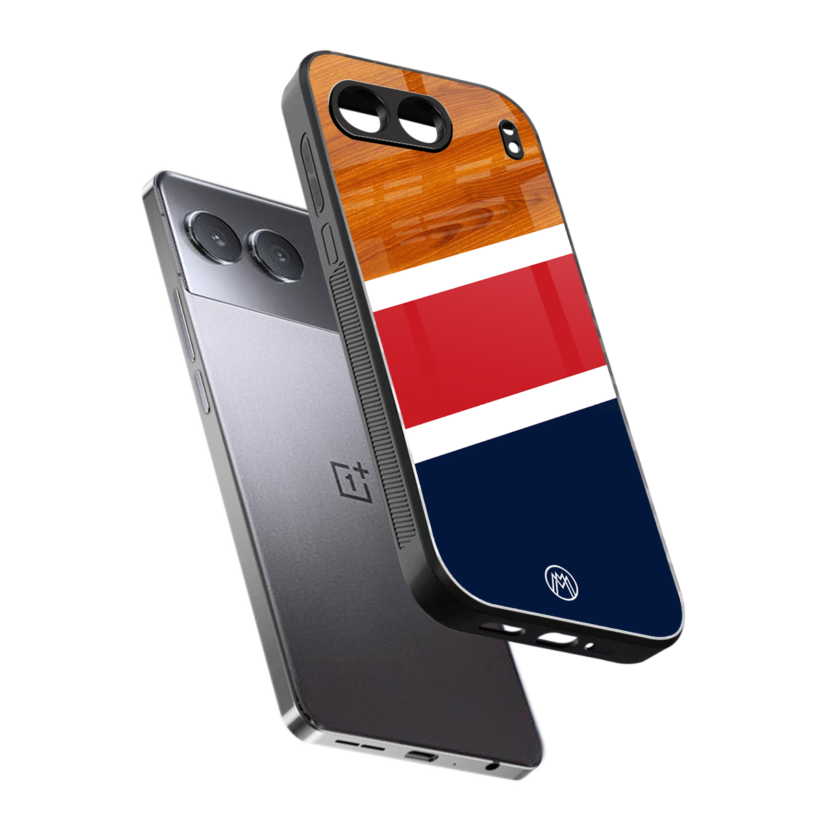 minimalistic wooden pattern back phone cover | glass case for oneplus nord 4