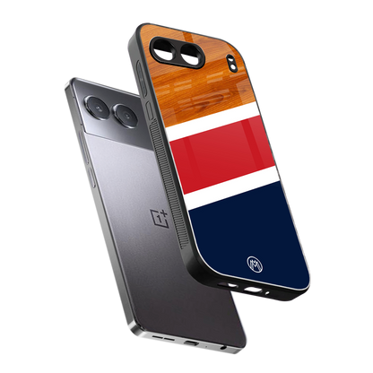 minimalistic wooden pattern back phone cover | glass case for oneplus nord 4