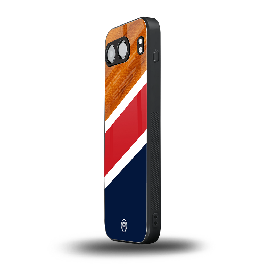 minimalistic wooden pattern back phone cover | glass case for oneplus nord 4